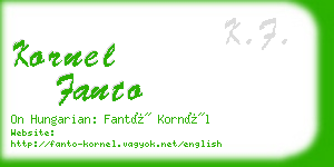 kornel fanto business card